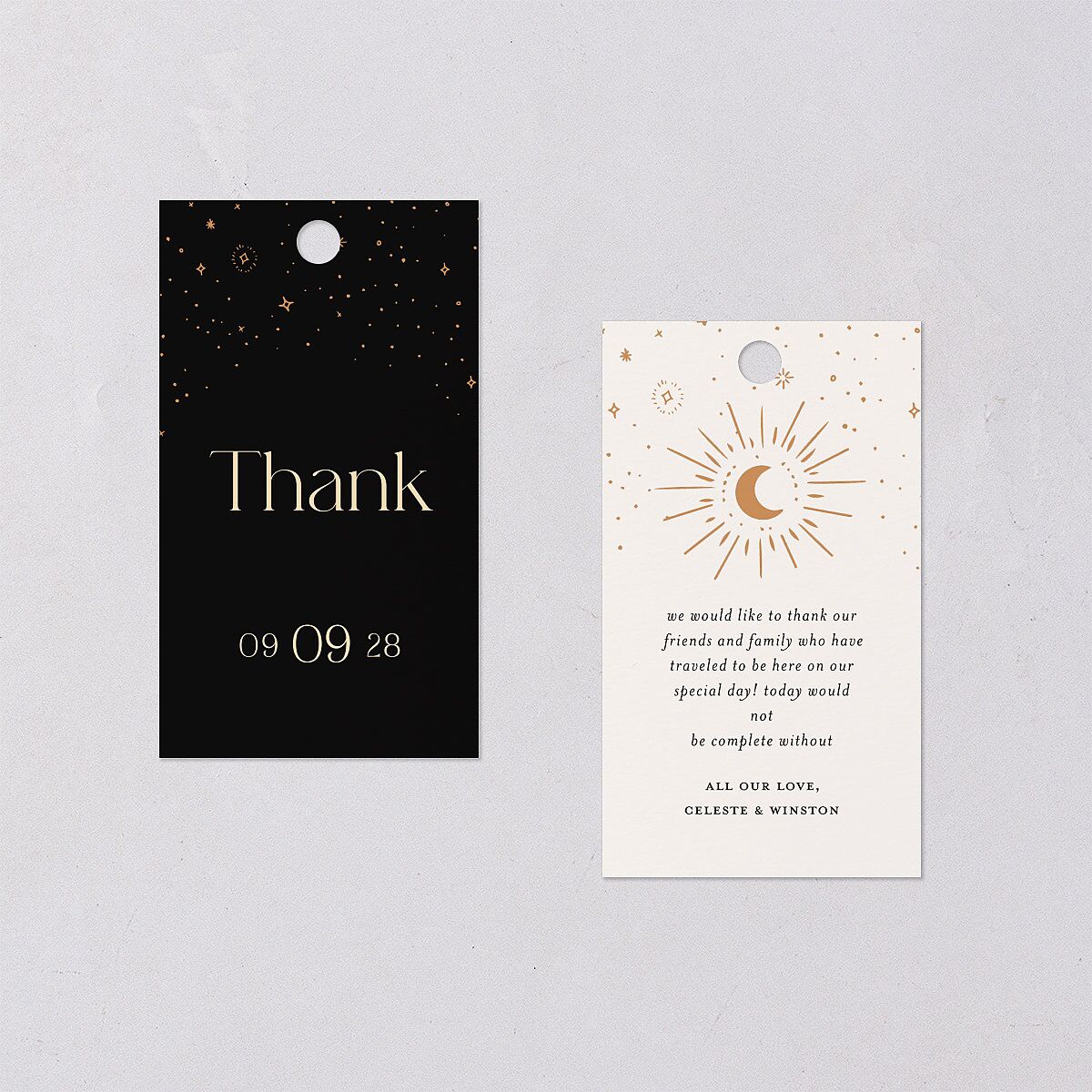 Celestial Galaxy Favor Gift Tags Midnight Signature