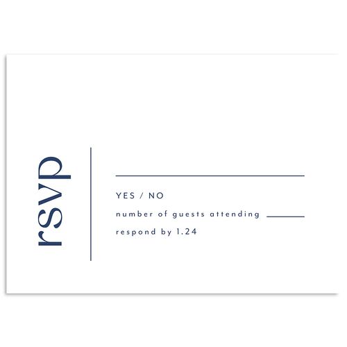 Simply Stated Wedding Response Cards Maritime Signature Standard