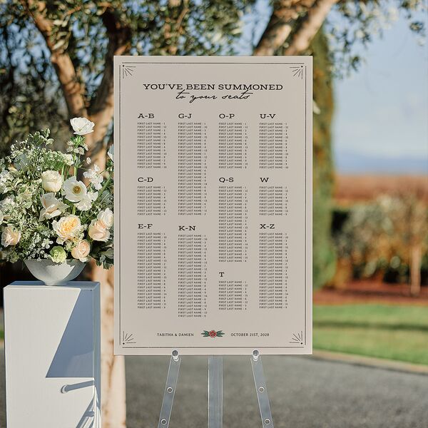 Til Death Tattoos Standard Seating Chart Large Linen Standard Indoor Foam Core L Seating
