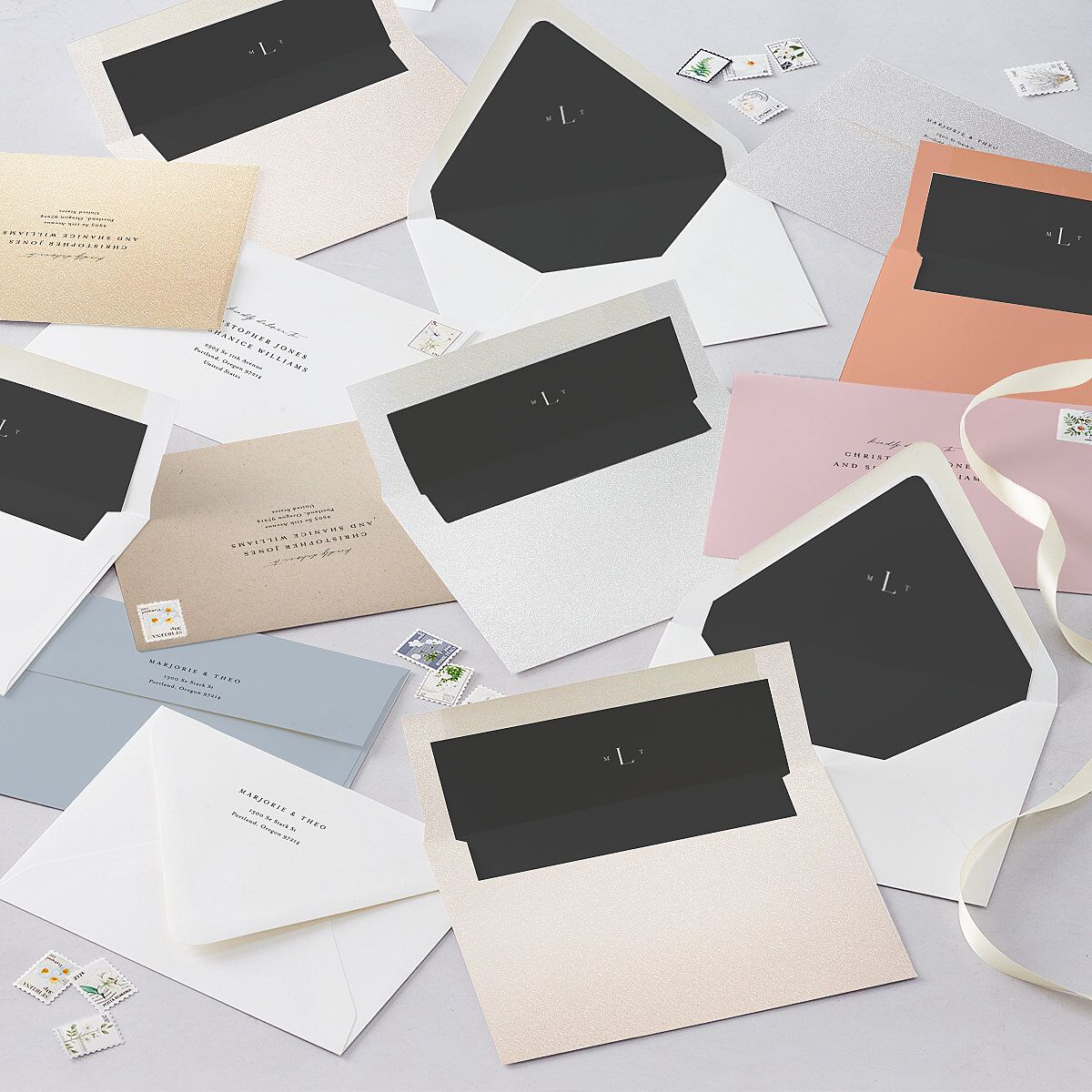 Joyful Union Foil Wedding Invitations Gold Pure White Signature Blank No Standard