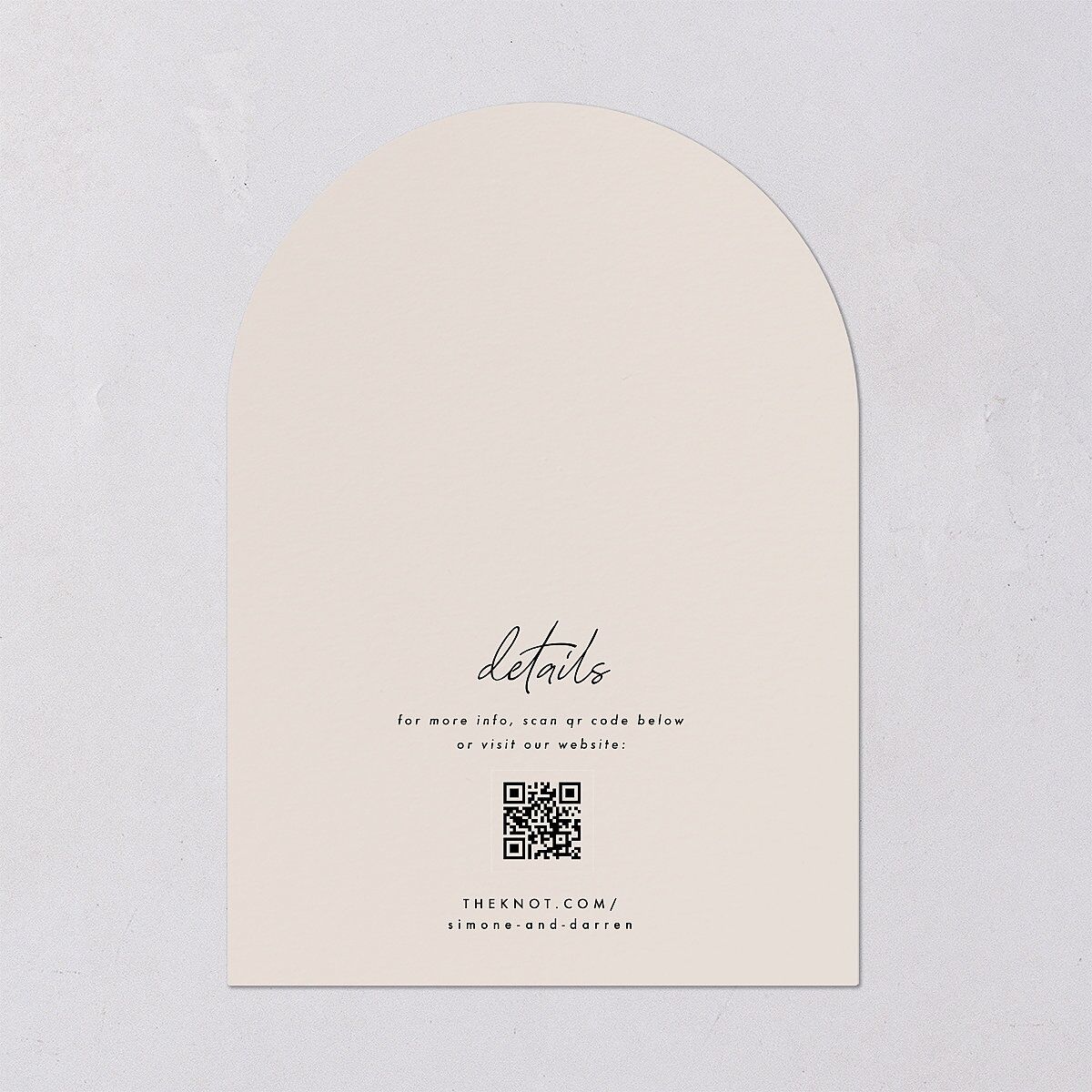 Arched Photo Save the Date Cards Sand Signature smooth Blank No Arch