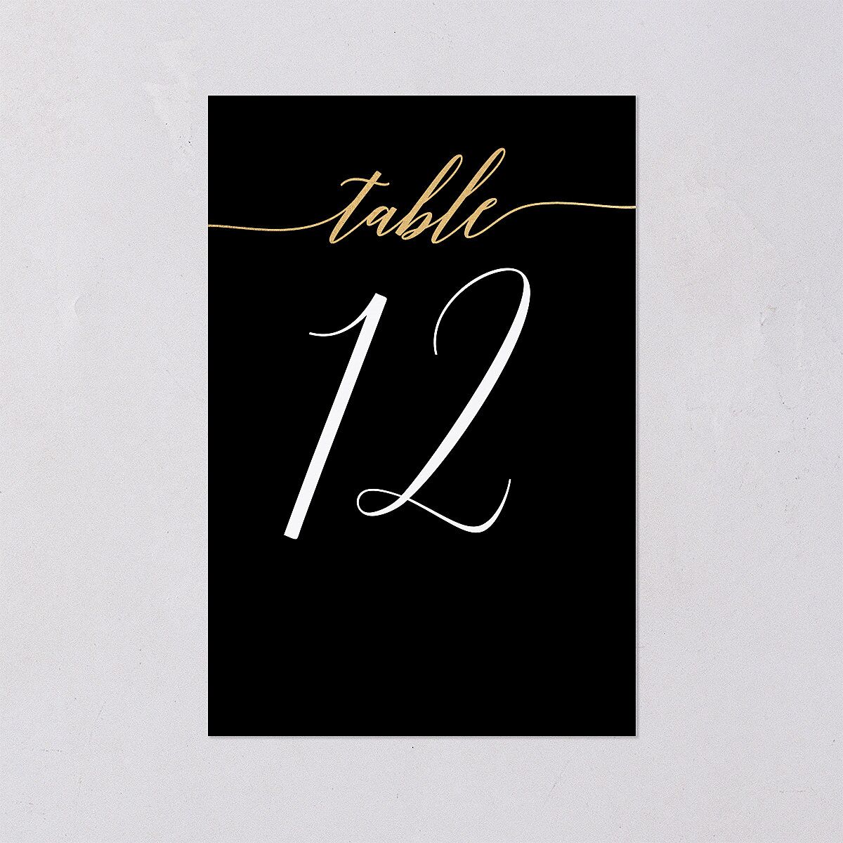 We Do Foil Table Numbers Gold Midnight Signature