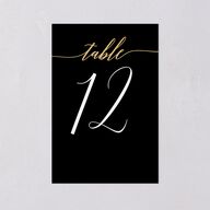 We Do Foil Table Numbers Gold Midnight Signature