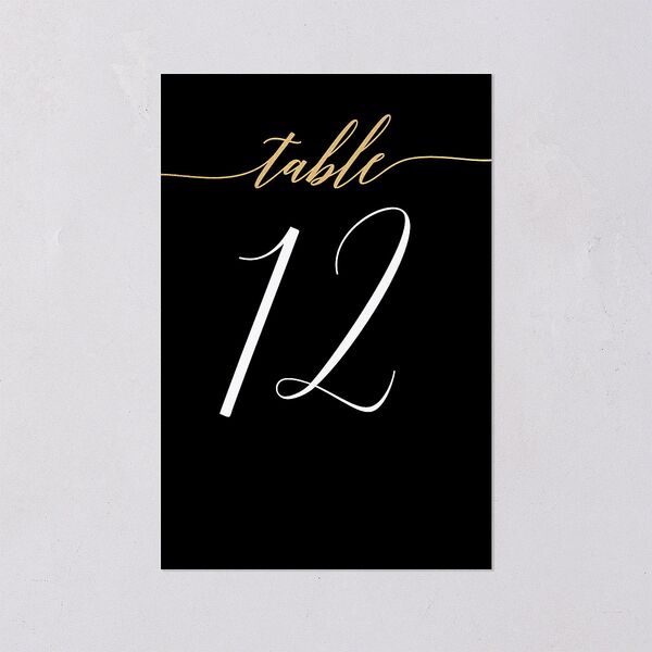 We Do Foil Table Numbers Gold Midnight Signature
