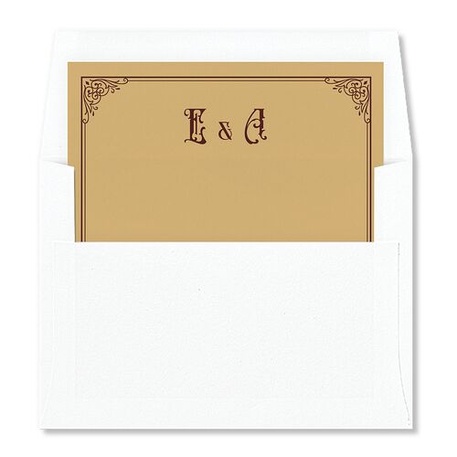 Western Gothic Envelope Liners Burgundy Standard