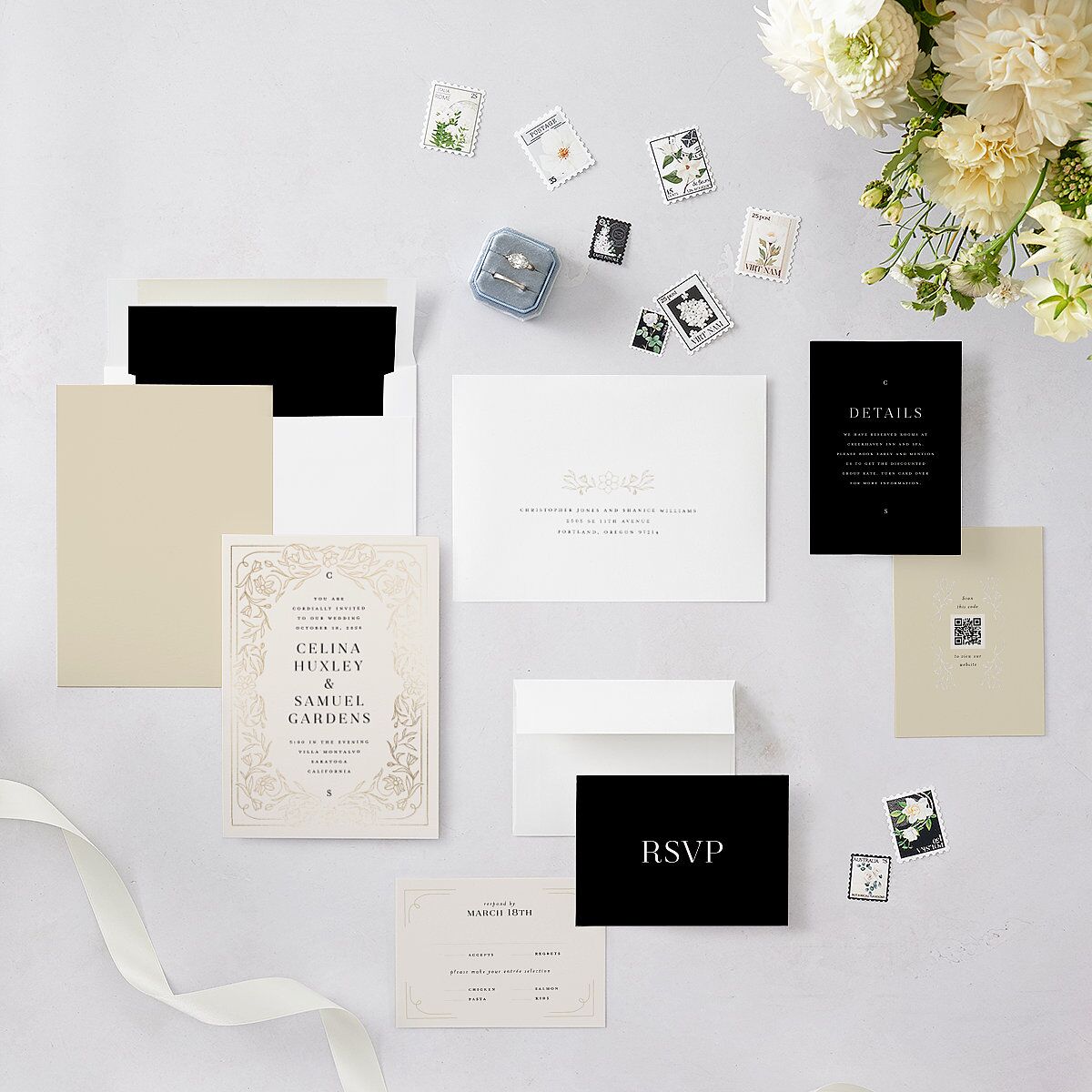 Floral Opulence Wedding Invitations — view 5