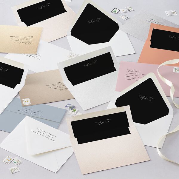 Classic Capture Save the Date Cards Midnight Signature smooth Blank No Ticket