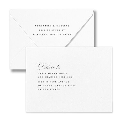 Classic Capture Thank You Card Euro Envelopes White Mist Recipient Address Luxe Signature