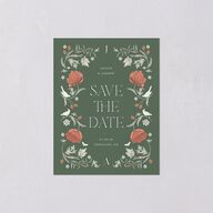 Crafted Garden Save the Date Petite Cards Deep Olive Signature smooth Blank No