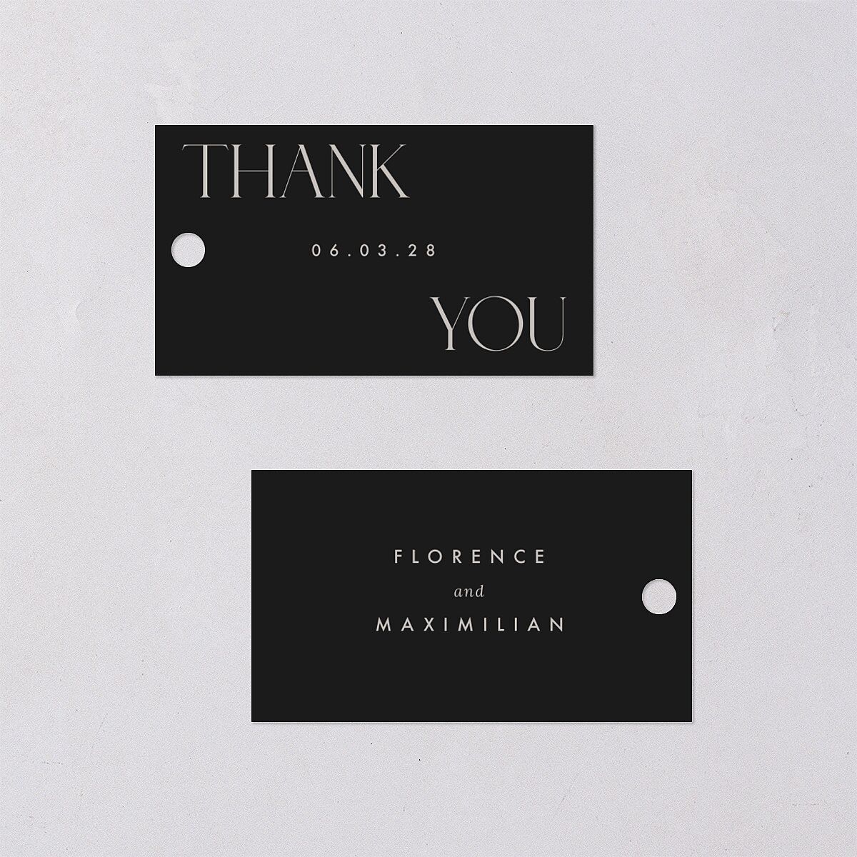 Modern Initials Favor Gift Tags Midnight Signature