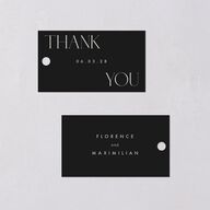 Modern Initials Favor Gift Tags Midnight Signature