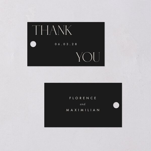 Modern Initials Favor Gift Tags Midnight Signature