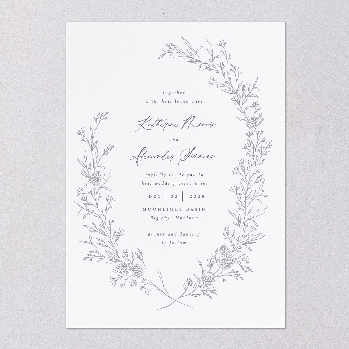 Romantic Branches Wedding Invitations — view 8
