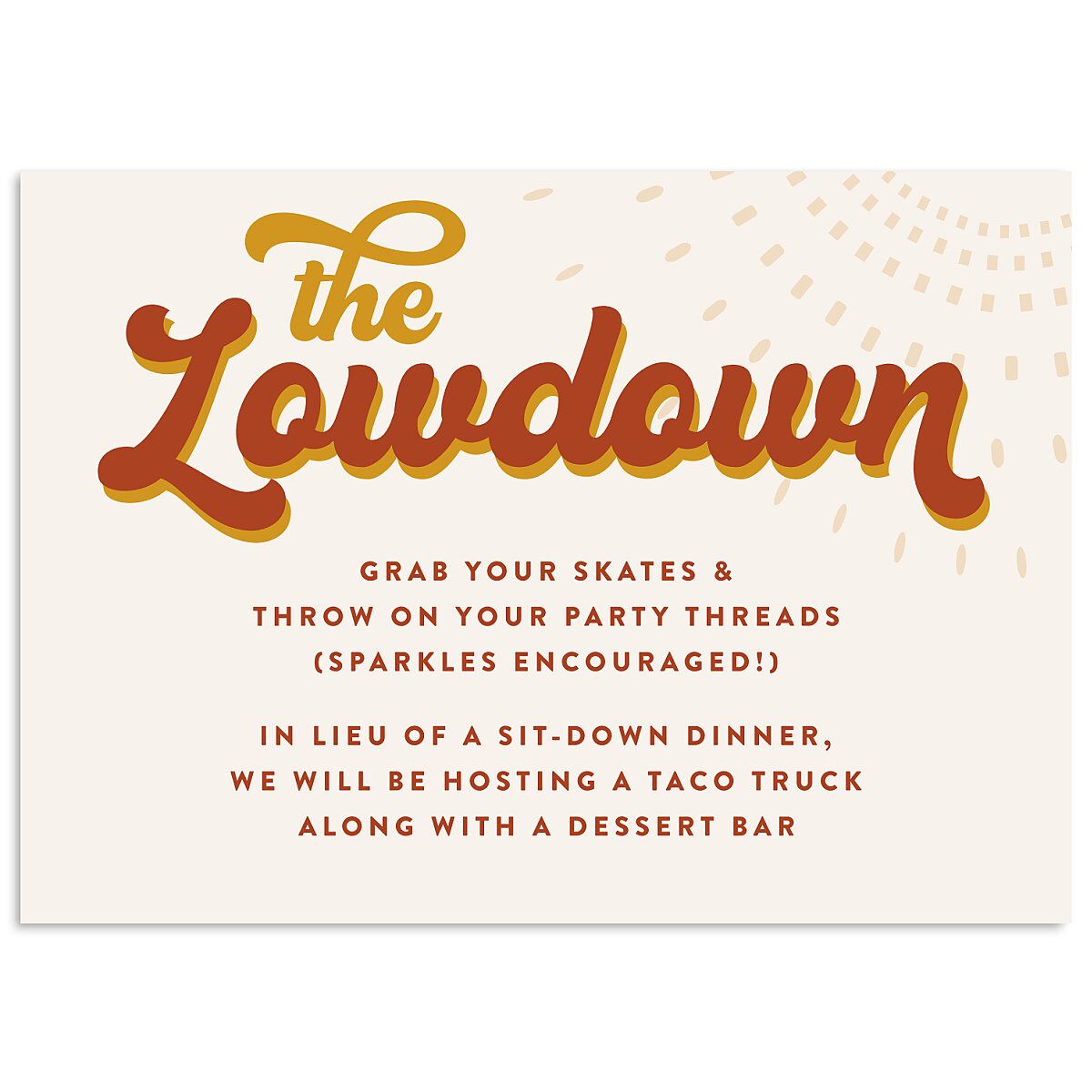 Disco Love Wedding Enclosure Cards