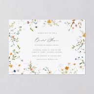 Dainty Wildflowers Bridal Shower Invitations Sunflower Signature Blank Standard