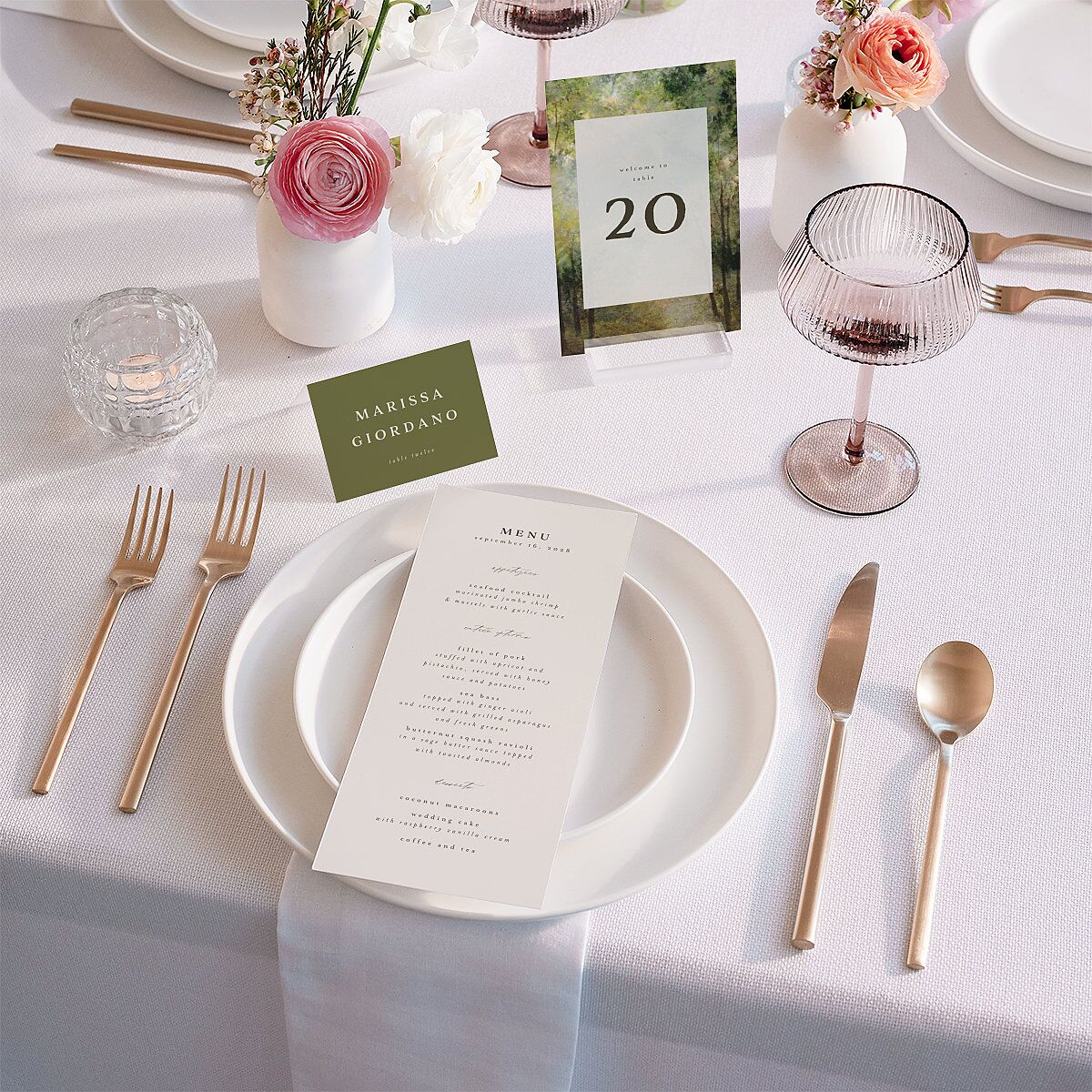 Enchanted Forest Menus Dark Camo Signature