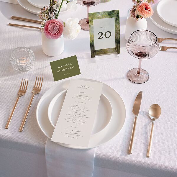 Enchanted Forest Menus Dark Camo Signature