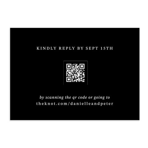 Photo Vow QR Code RSVP Cards Midnight Signature Standard