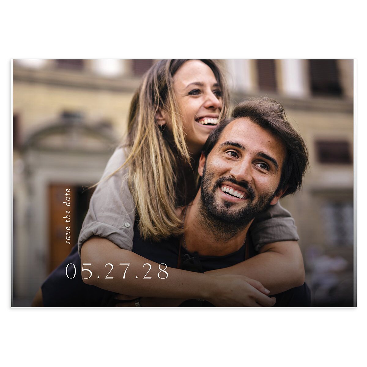 Modern Canvas Save The Date Cards