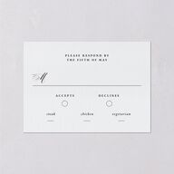 Opulent Garden Foil Wedding Response Cards Gold Pure White Signature