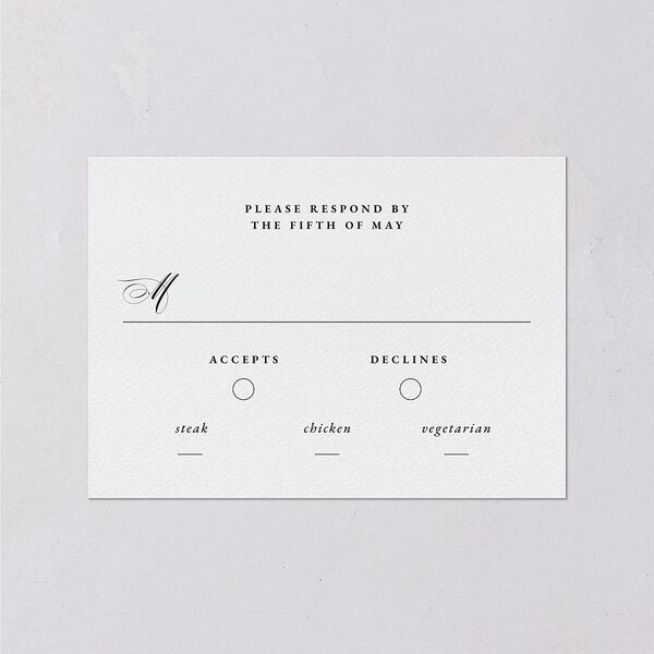 Opulent Garden Foil Wedding Response Cards Gold Pure White Signature