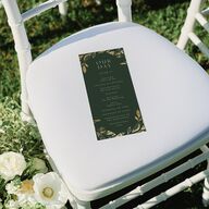Gilded Leaves Wedding Programs Gold Hunter Green Signature