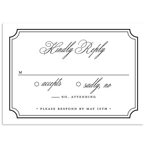 Elegant Eclectic Wedding Response Cards Midnight Signature Standard