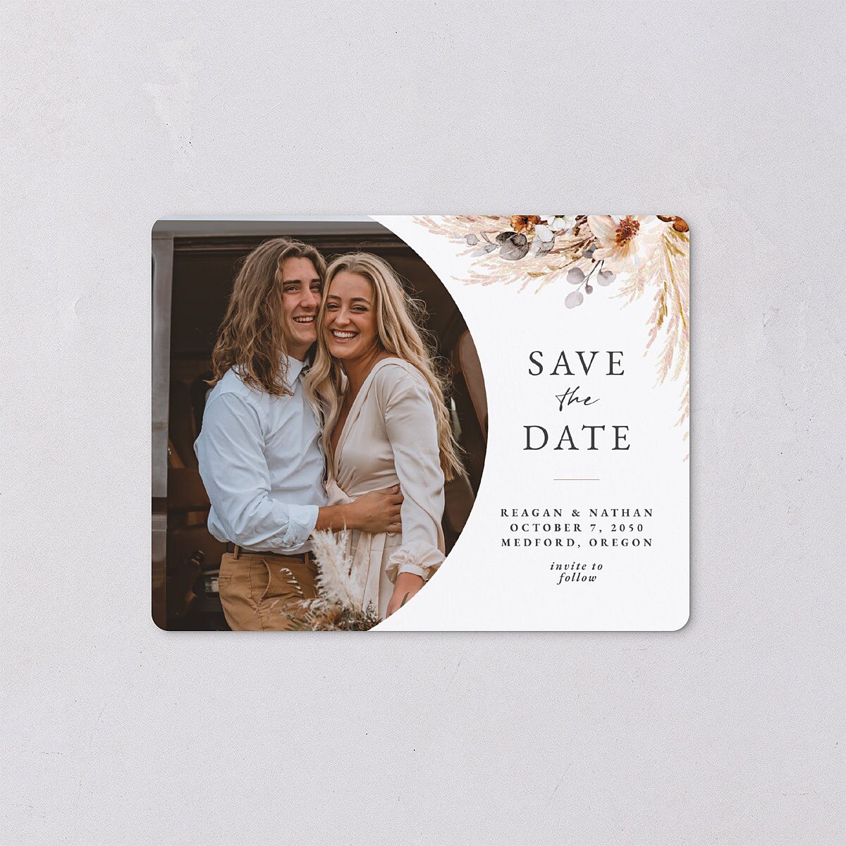 Bohemian Hoop Save The Date Magnets — view 1