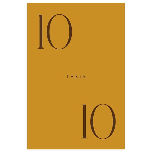 Modern Initials Table Numbers Marigold Signature