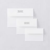 Elegant Mountain Monogram Save the Date Magnet Envelopes Pure White White Both Recipient and Return Addresses Signature Standard