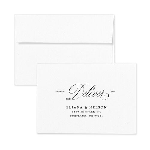 Classic Photo Response Card Envelopes Rose Licorice Return Address Signature Standard