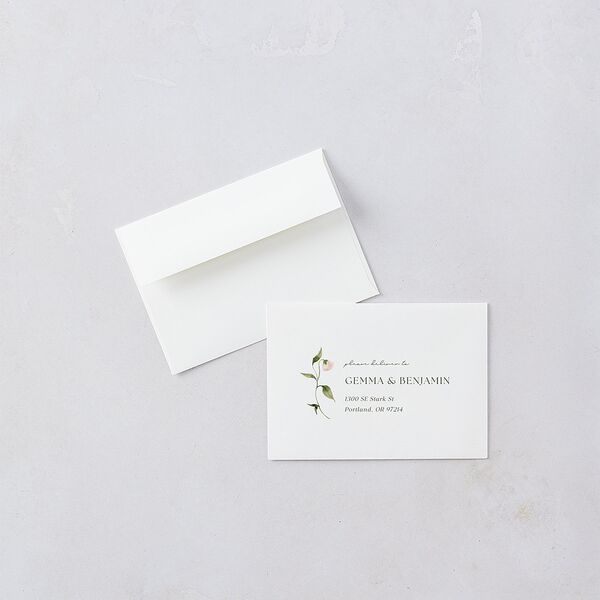 Pastel Garden Wedding Response Cards Linen Signature Standard