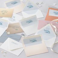 Elegant Italian Toile Euro Envelope Liners Regency Blue Luxe