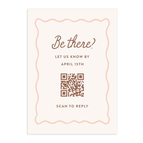 Eclectic Painted Stripes QR Code RSVP Cards Espresso Signature Standard