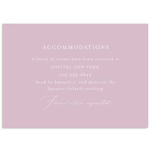 Monogram Slant Wedding Enclosure Cards Amethyst Signature Standard