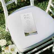 Rustic Reflection Wedding Programs Dusty Blue Signature