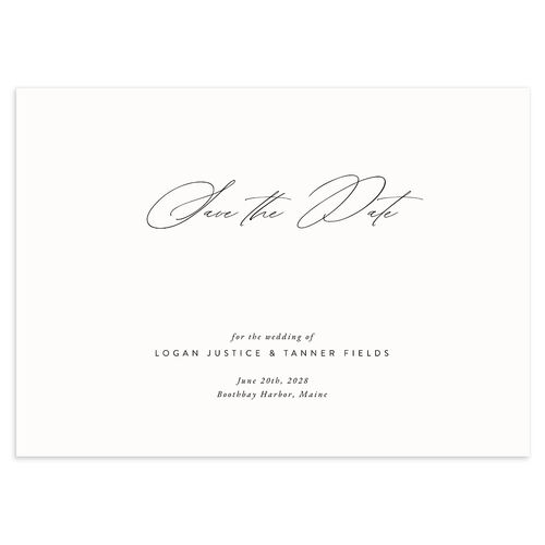 Romantic Minimal Save The Date Cards Snow Signature smooth Blank No