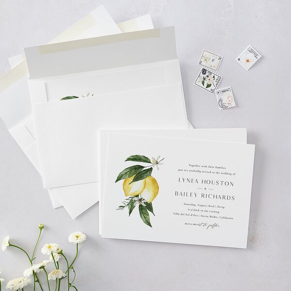 Botanical Lemon Wedding Invitations Buttercup Signature Blank No