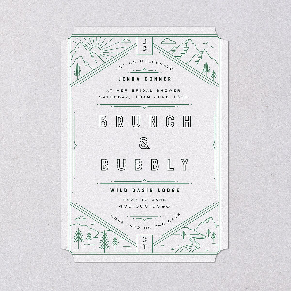Iconic Mountain Bridal Shower Invitations — view 2