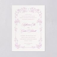 Eclectic Garden Reverie Wedding Invitations Lavender Signature Blank No Standard