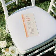 Groovy Lines Wedding Programs Coral Pink Signature