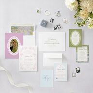 Eclectic Garden Reverie Wedding Invitations Lavender Signature Blank No Standard