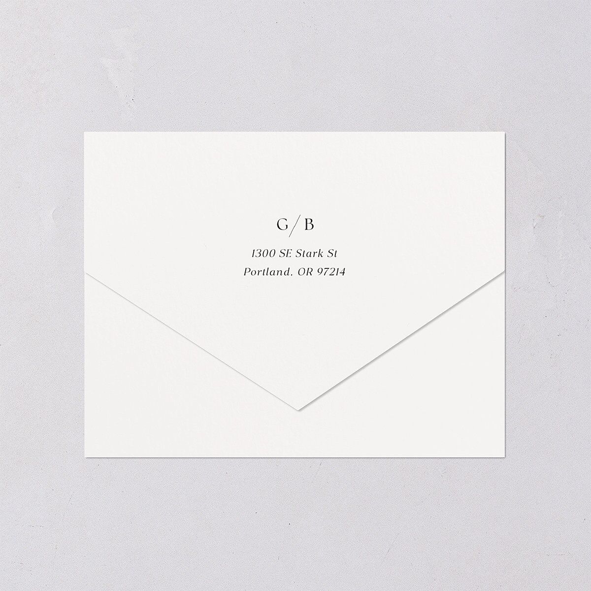 Pastel Garden All-in-One Wedding Invitations Pink Cotton Signature Light Both Recipient and Return Addresses No