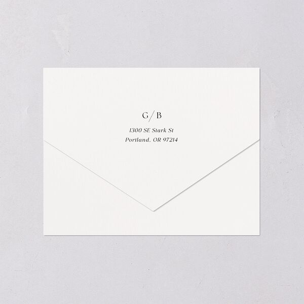 Pastel Garden All-in-One Wedding Invitations Pink Cotton Signature Light Both Recipient and Return Addresses No