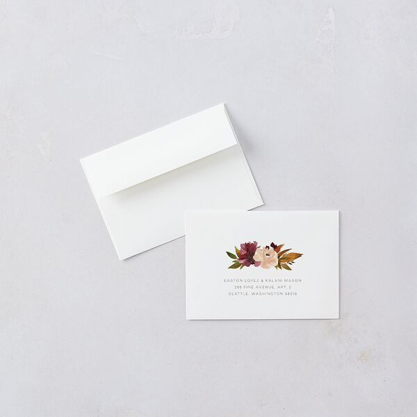 Fall Foliage Wedding Response Cards Chestnut Signature Standard