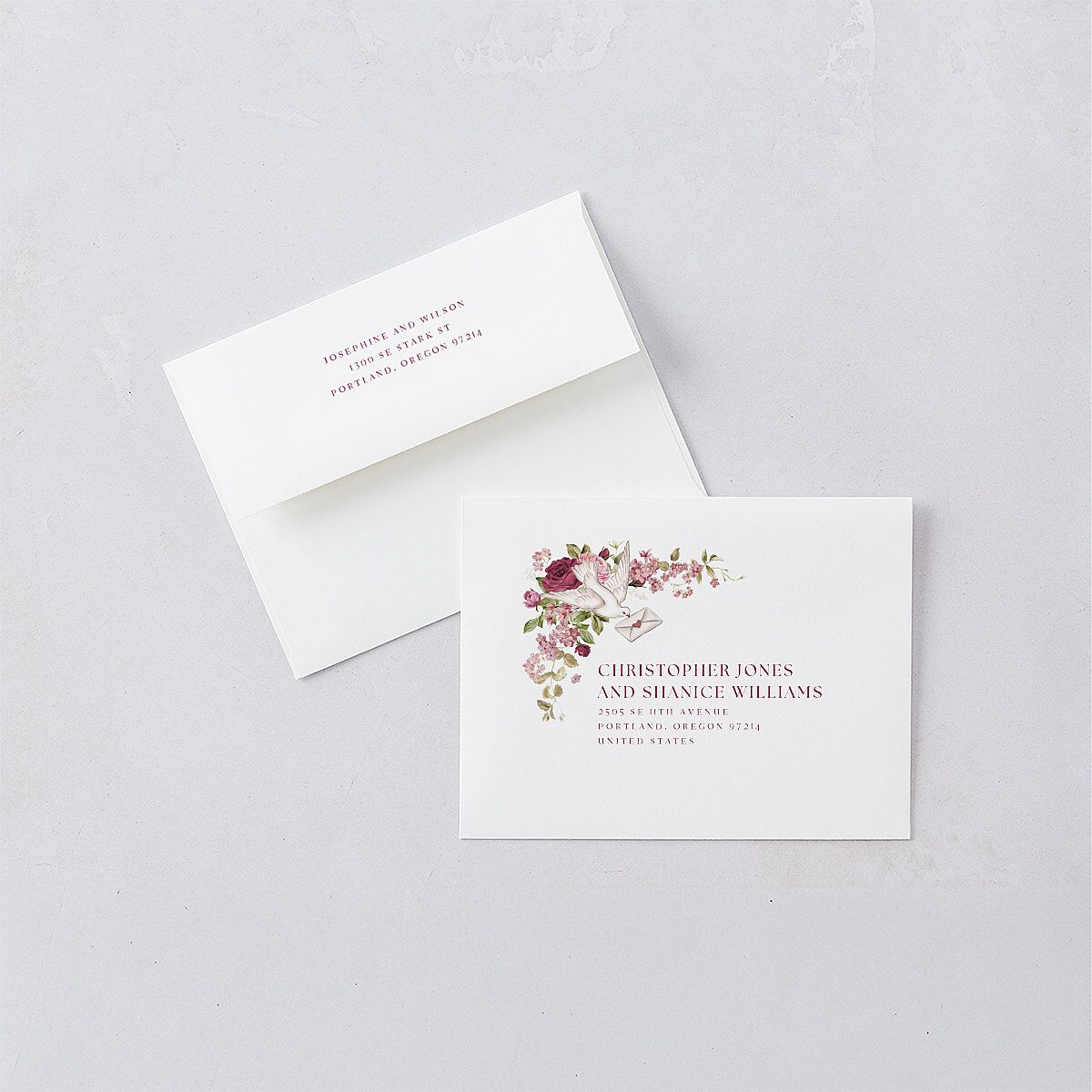 Vintage Love Doves Thank You Cards Shell Pink