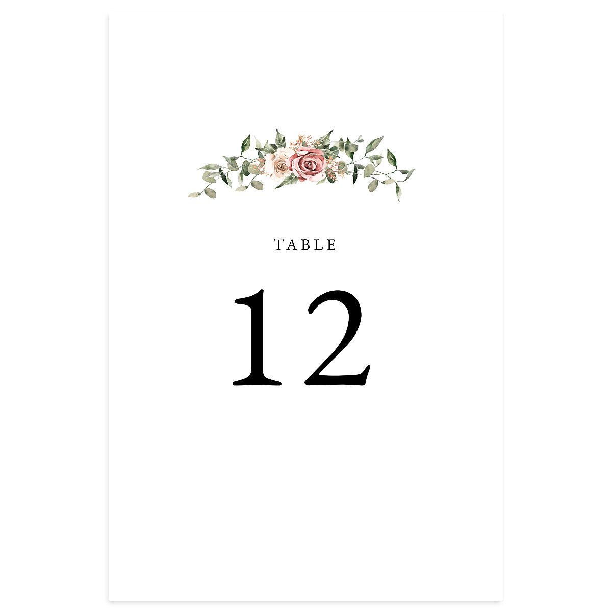 Floral Monogram Table Numbers