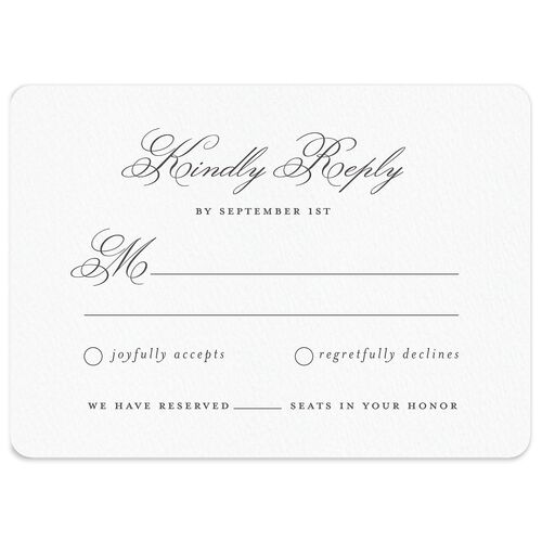 Medieval Castle Wedding Response Cards Almond Signature Rounded