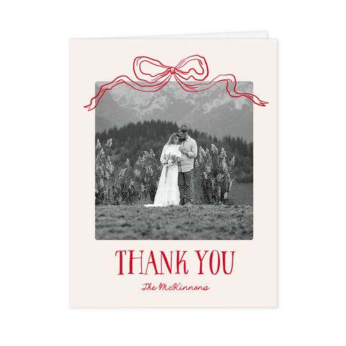 Tied With A Bow Gift Gallery Thank You Cards Scarlet