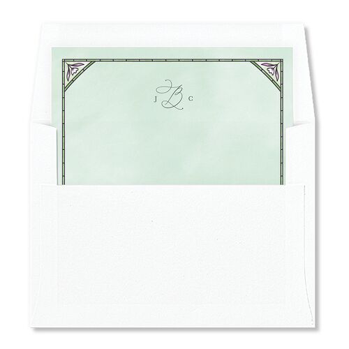 Church Stained Glass Envelope Liners Hunter Green Standard